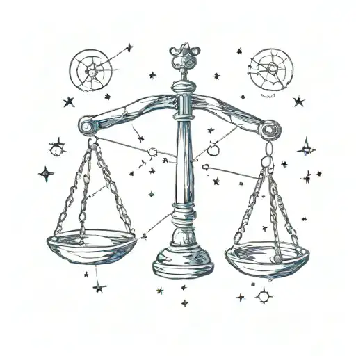 Libra Constellation Constellation Without Its Symbol With Stars