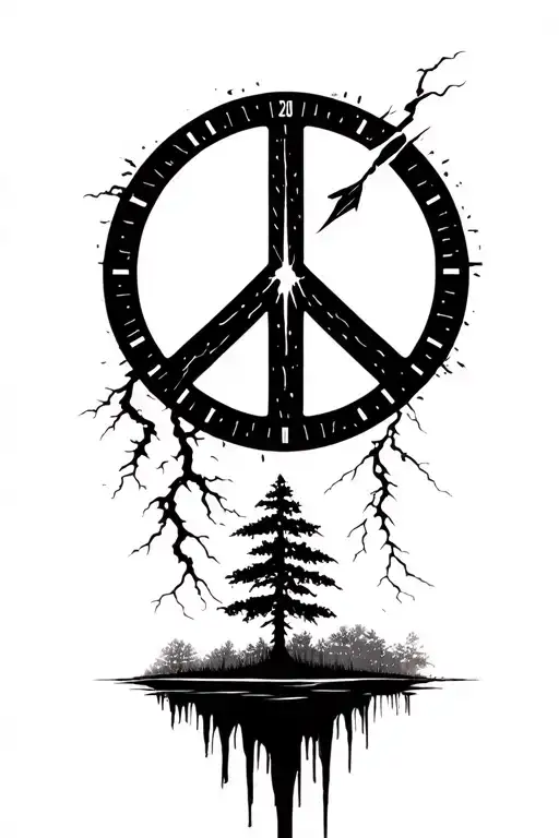 Peace And Lightining Storm And Time And Nature