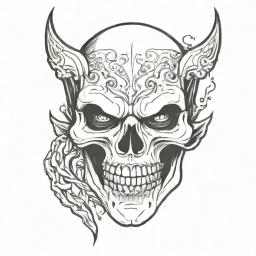 Vampire Skull Hand Tattoo Face Mask To Show