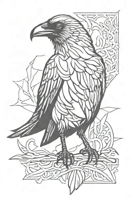 Nordic Raven Sitting