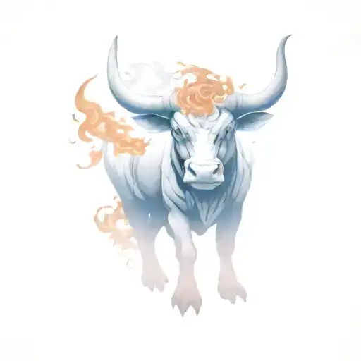 Taurus Bull Vs Dragon Breathing Fire