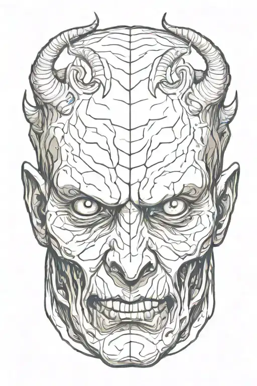 Demon Human Head