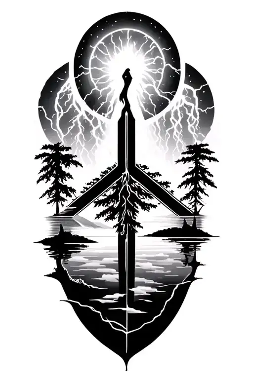 Peace And Lightining Storm And Time And Nature