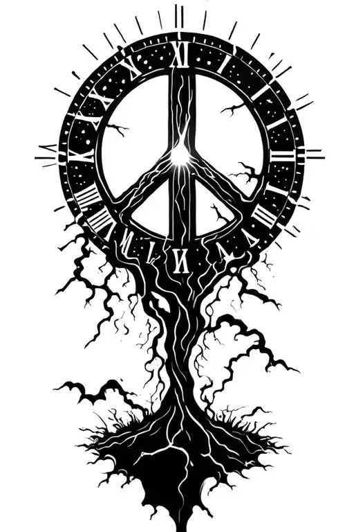 Peace And Lightining Storm And Time And Nature