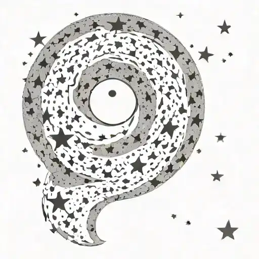Ying Yang Cammo Galaxy Filled With Stars Forming The Shape