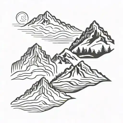 6 Mountain Tops Next To Each Other