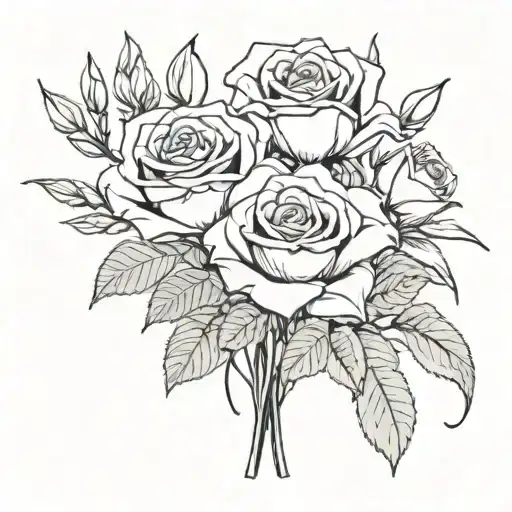 Roses And Lily Flower