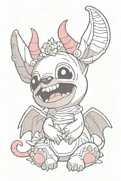 Stitch Angel Devil Horns