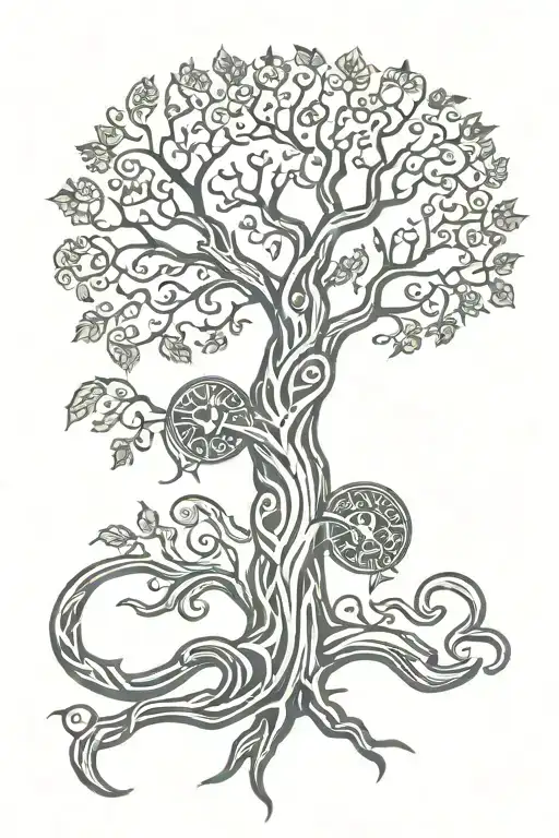Vikings Symbols With Tree