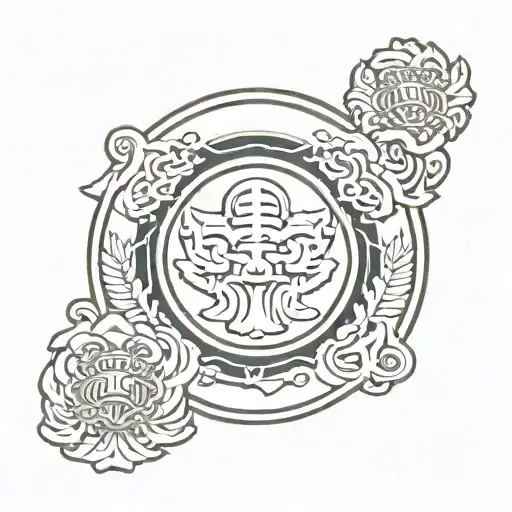 Taniguchi Clan Crest With Circle About It