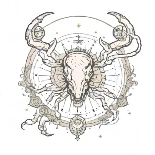 Cancer Zodiac With A Halo On Its Head