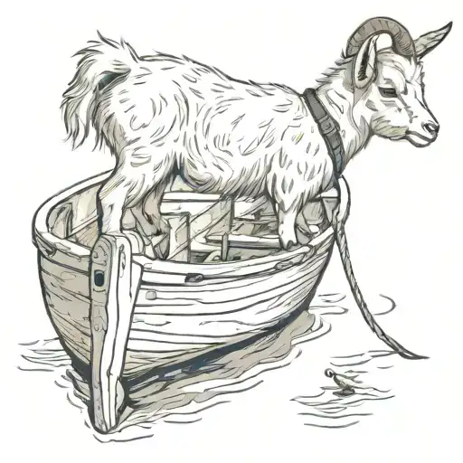 Baby Goat A Boat