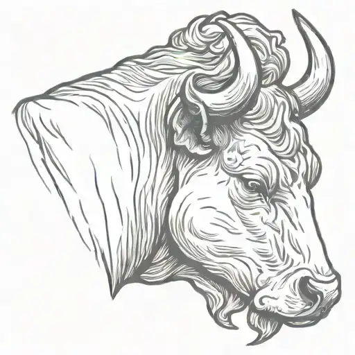 Feminine Bull Head Side Profile