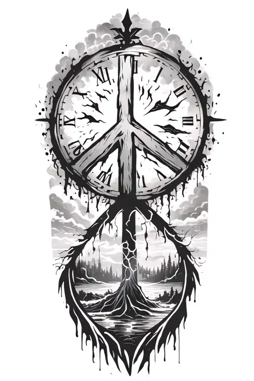 Peace And Lightining Storm And Time And Nature