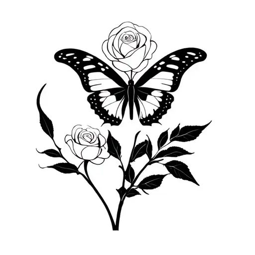 Butterfly Rose Moon