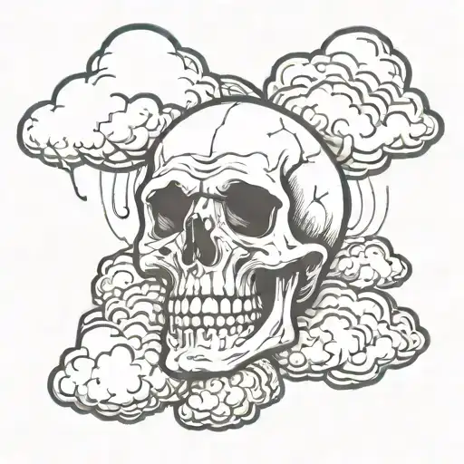 Crying Skull Clouds Heaven