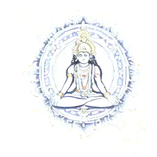 Chakra Background With Big Shanka On Top In Tirupati Balaji Theme