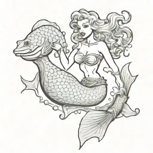 Mermaid Pin Up Girl