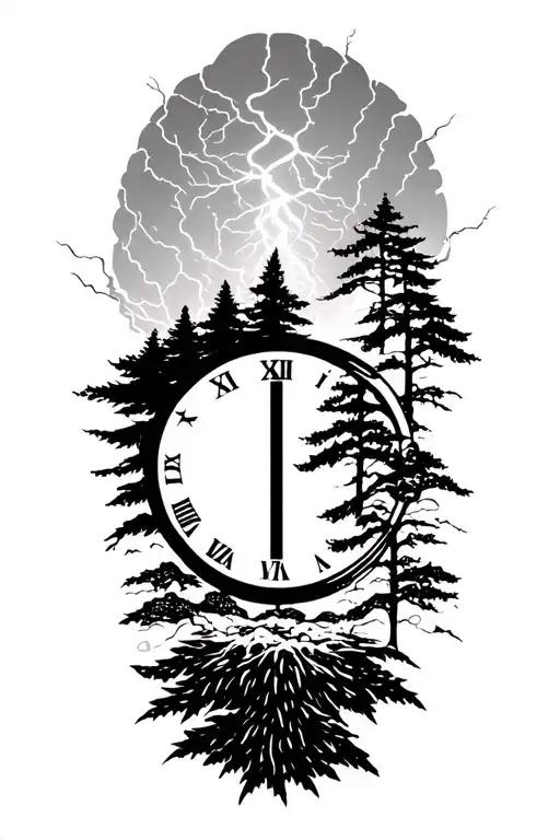 Peace And Lightining Storm And Time And Nature