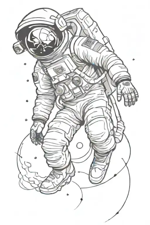Astronaut Floating In Space