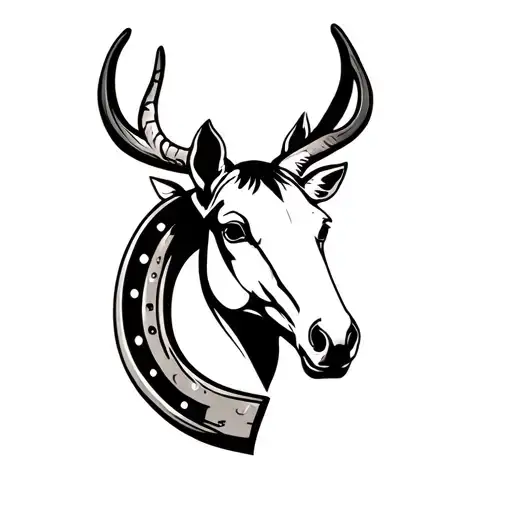 Horse Shoe And Spring Bok