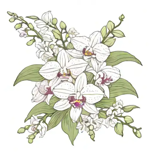 Orchid And Daisy Bouquet