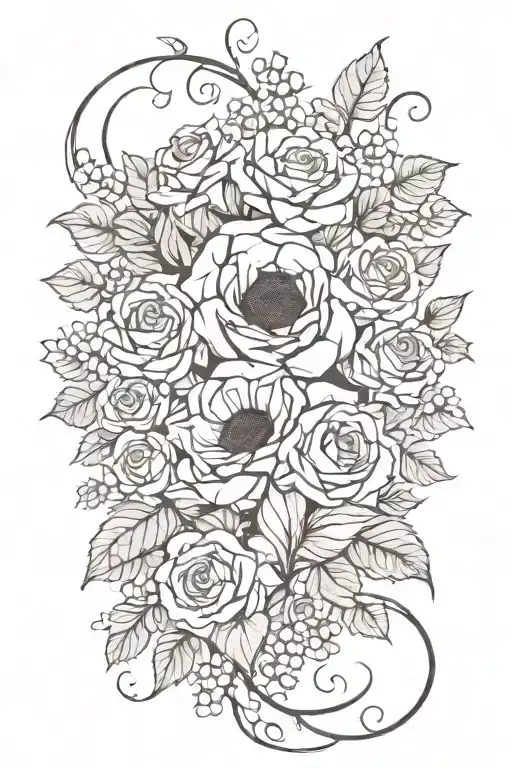 Sunflowers Roses Vines Leopard Surrounded