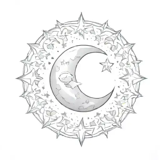 Moon Stars Forming The Shape