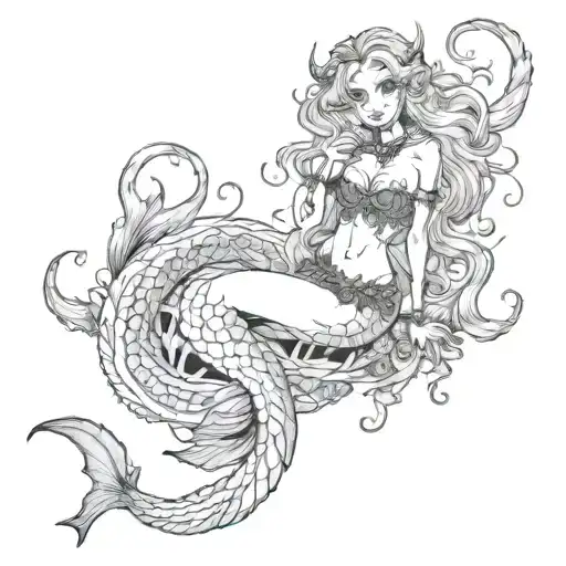 Gothic Demon Mermaid