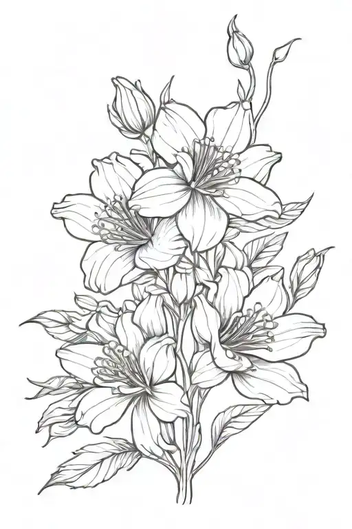 2 September Birth Flowers Intertwined