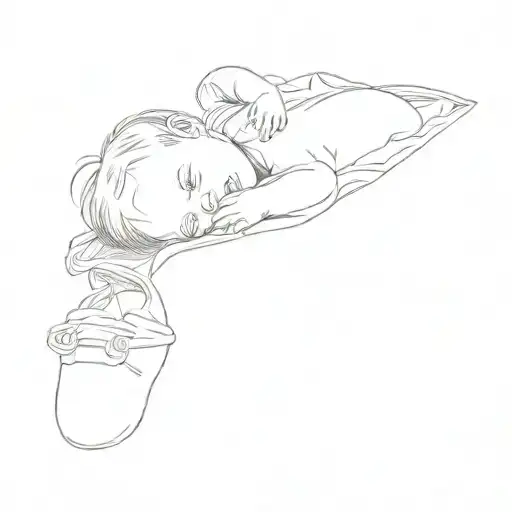 A Baby In A Hospital Bed