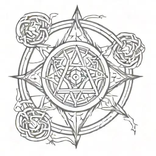 Sigil For Brotherhood In An Enochian Style With 3 Points