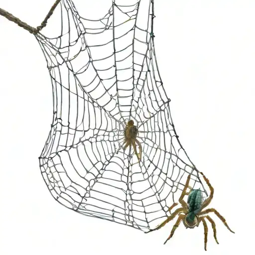 Spider Hanging Form A Web