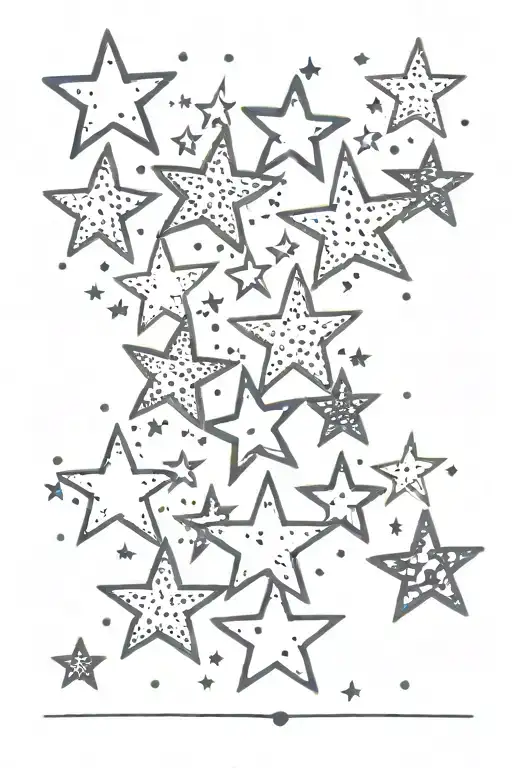 Splotchy Stars In A Line