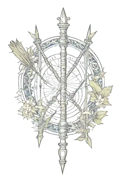 Tarot Card Two Of Wands Dainty