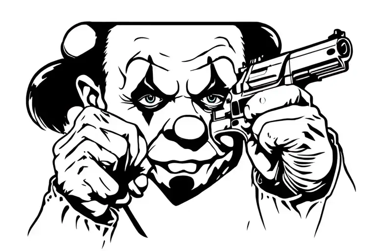 Clown With Gun