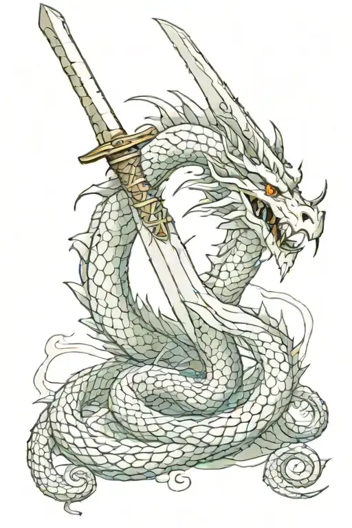 Sword Dragon Coiled