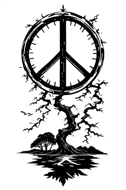 Peace And Lightining Storm And Time And Nature