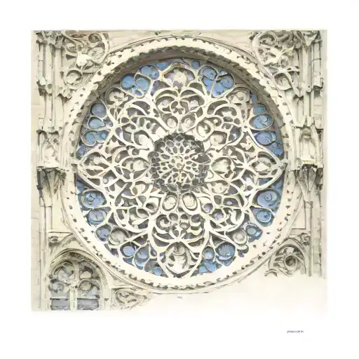 The Rose Window From Notre Dame In Color