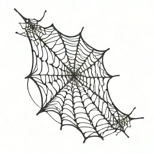 Spider Web And Heart Made