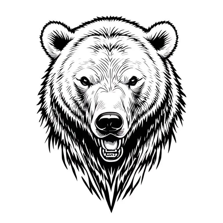 Simple Polar Bear In The Woods