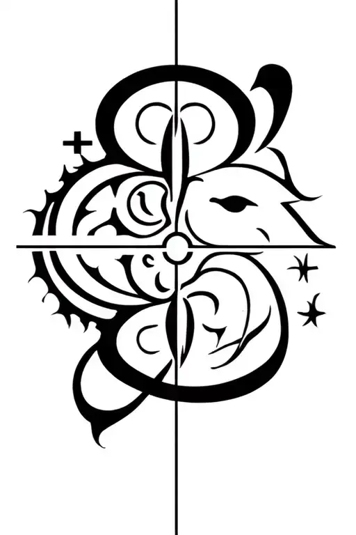 Gemini Cancer And Leo Symbols Intertwined