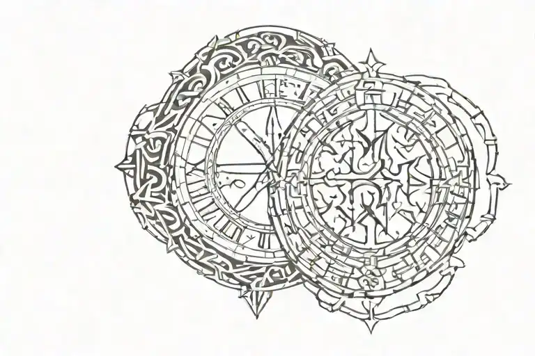 Nordic Runes That Say Time Life And Death