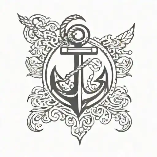 Breton Anchor In Breton Triskell