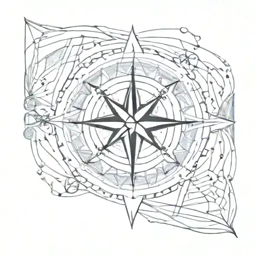 Compass Arm Band With Geometric