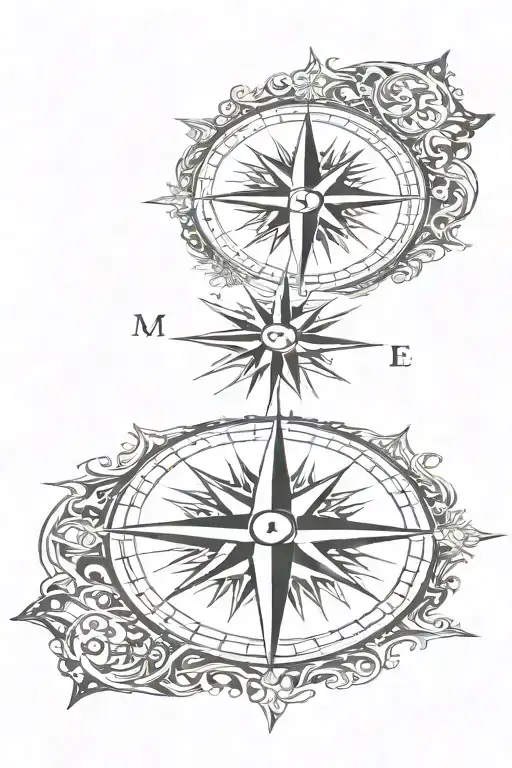 Compass Rose With First Name Mila 20 06 19
