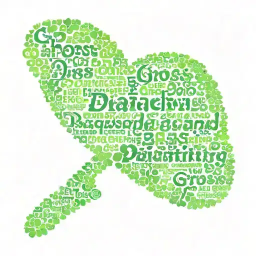 Shamrock Shape Made Up Of The Words 'Gross And Disgusting'