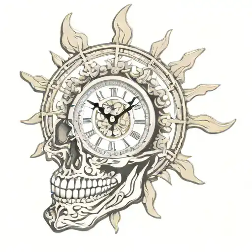 Sun Skull Clock