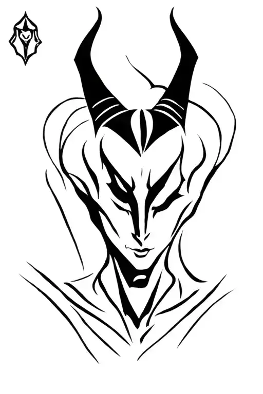 Maleficent As A Taro Card Depicting