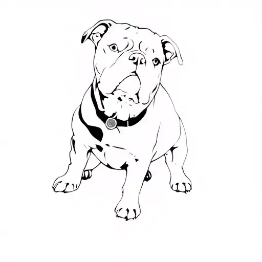 A Black And White American Bully